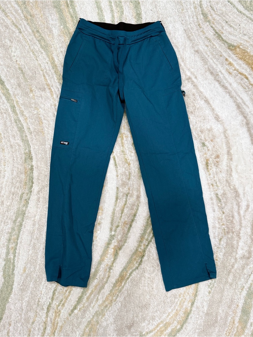 Grey’s Anatomy Women’s Teal Cargo Pants with Utility Pockets XS